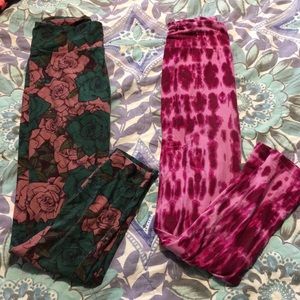 LuLaRoe OS leggings -2 pair